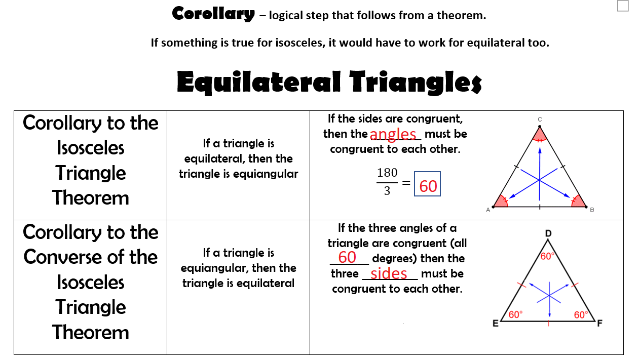 Converse of isosceles triangle theorem