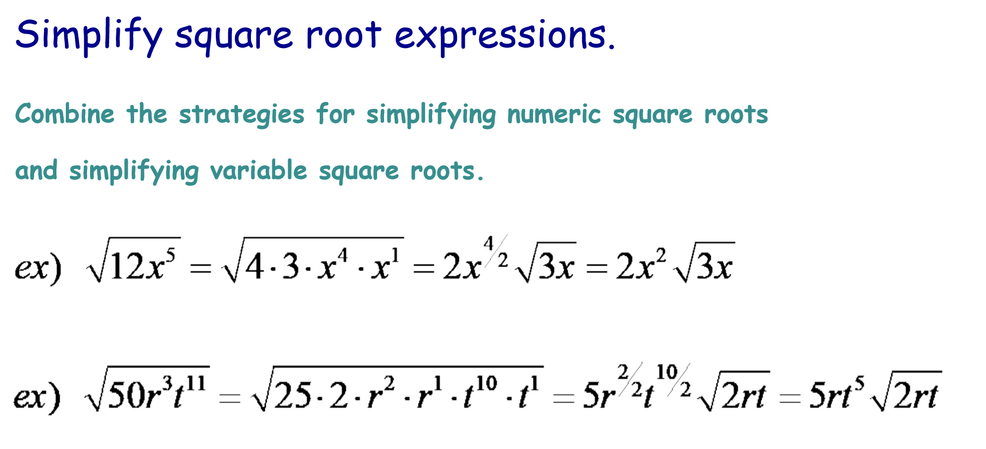 Question Video: Simplifying Numerical Expressions Using the Properties of  Square Roots